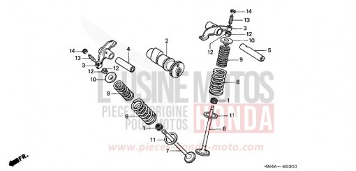 ARBRE A CAMES/SOUPAPE CRF100F7 de 2007